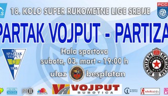 Rukomet: Spartak Vojput - Partizan