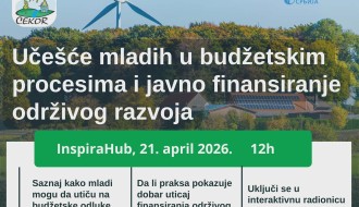 Učešće mladih u budžetskim procesima i javno finansiranje održivog razvoja/ Radionica za mlade