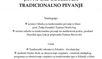 Javni čas odseka za tradicionalno pevanje