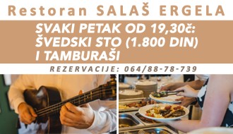 Večera na bazi švedskog stola uz tamburaše