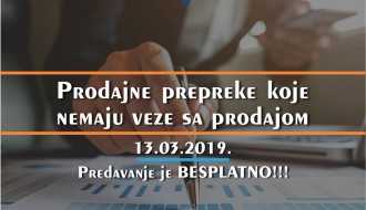 Predavanje: Prodajne prepreke koje nemaju veze sa prodajom