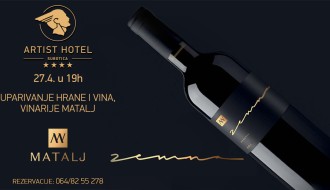 Uparivanje hrane i vina, vinarije Matalj, u hotelu Artist