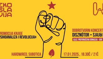 Promocija knjige "Psihoanaliza i revolucija" + Dobrotvorni koncert za prihvatilište za beskućnike (Disznótor / Sjaj&I)