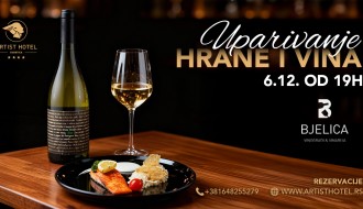Artist Hotel: Uparivanje hrane i vina 6. decembra