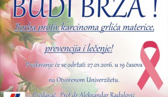 Predavanje povodom Nedelje prevencije raka grlića materice