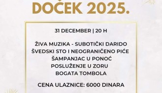 DOČEK 2025. U RESTORANU GULJAŠ ČARDA OLD!