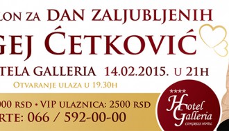 Koncert Sergeja Ćetkovića za Dan zaljubljenih