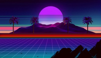 Synthwave 80s video night