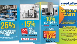 25% popusta na celokupan asortiman Metalac posuđa