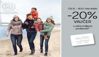 C&A - vaučeri za kupovinu -20%