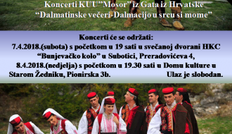 Koncert: Dalmatinska večer- Dalmacijo u srcu si mome