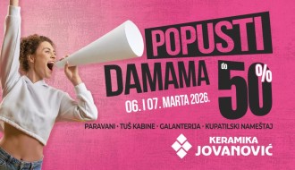 Pogodnost damama u "Keramici Jovanović" - 6. i 7. marta popusti do 50 odsto