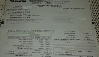 Ponovo Toplana (februarski računi)