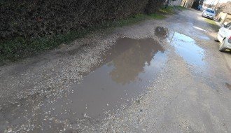 Kozjačka ulica - jako loše stanje puta