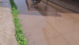 Poplava do pola ulice nakon malo veće kiše (Tavankutska ulica)