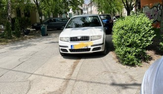 Parkiranje preko puta "Šrafka" na pešačku stazu