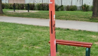 Odbojkaško igralište na Prozivci - nedostaje stub za mrežu