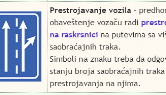 Neuskladjena horizontalna i vertikalna signalizacija
