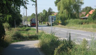 Zarasla biciklistička staza i visoka trava pored samog međunarodnog puta