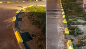 Žuti ivičnjaci (ruglo) u centru grada i na Prozivci