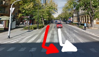 Skretanje iz Štrosmajerove ka Braće Radić