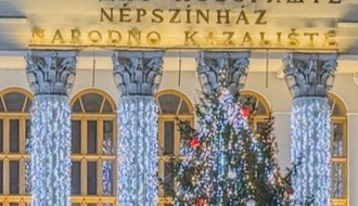 Početno slovo "N" postavljeno naopako na fasadi Narodnog pozorišta