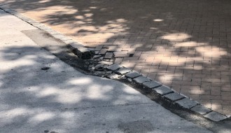 Oštećenje kolovoza na raskrsnici