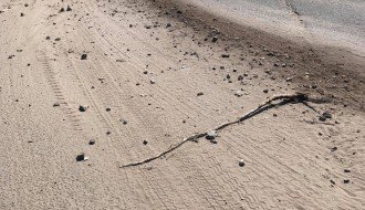 Rekonstrukcija pruge - kamioni jure kroz Bačke Vinograde