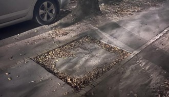 Rupa na biciklističkoj stazi u Ulici braće Radić