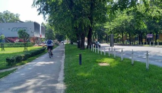 Biciklistička staza na Paliću, od Zelengorske do semafora kod Splitske aleje