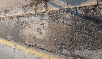 Rupe na biciklističkoj stazi na Majšanskom mostu