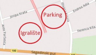 Potrebno obeležavanje parking mesta iza zgrade u ulici Ištvana Kizura