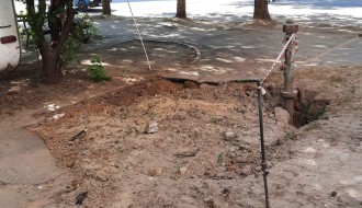 Nezavršeni radovi (popravka hidranta u Ulici Blaška Rajića)