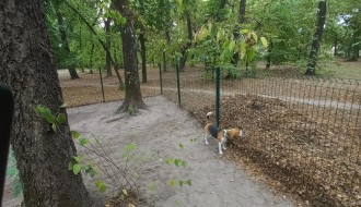 Česma u parku za pse neprestano teče