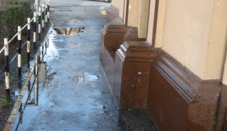 Bušni oluci na zgradi OŠ "Ivan Goran Kovačić"