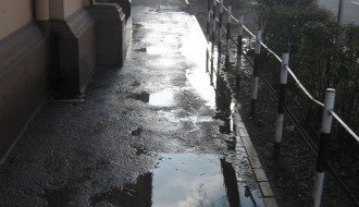 Bušni oluci na zgradi OŠ "Ivan Goran Kovačić"