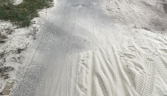 Pesak po biciklistickoj stazi (kod Vackora)