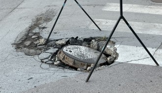 Oštećena šahta blizu OŠ Majšanski put