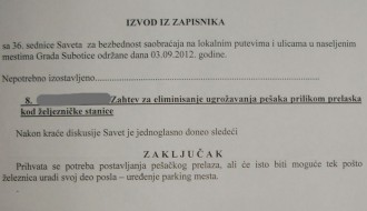 Pešački prelaz ispred železničke stanice