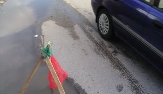 Udarni "krater" kod škole u Tavankutu