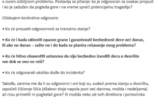 Opasne grane u dvorištu vrtića "Alisa"
