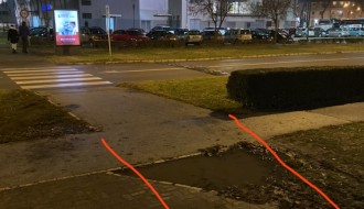 Rupa na šetalištu na Prozivci