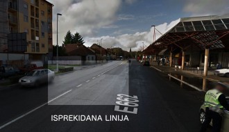 Isprekidana linija kod glavne autobuske?