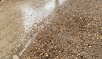 Blato od neočišćenog lišća u Ulici Ivana Gorana Kovačića