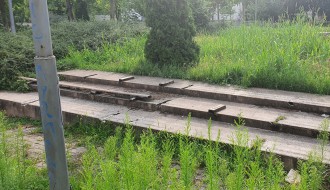 Zapušten Trg Paje Jovanovića u Aleksandrovu