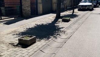 "Ukopane" žardinjere u Ulici Vase Stajića