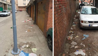 Smeće u blizini Sinagoge