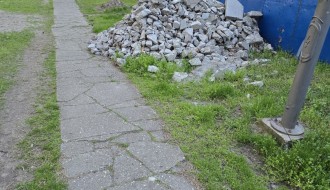 Građevinski šut na javnim površinama - Zelengorska, Palić