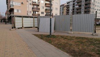 Građevinske ograde kod bazena na Prozivci