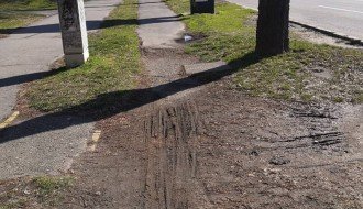 Biciklistička staza na Prozivci u veoma lošem stanju